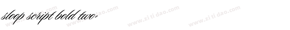 sloop script bold two字体转换